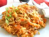 Receta Arroz con tomate y champiñones
