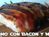 Receta Lomo con bacon y miel
