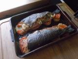 Receta Truchas con gambas y beicon