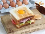 Receta Club sandwich con huevo