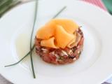 Receta Tartar de jamón serrano, melón y tomate