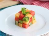 Receta Cubo de rubik de fruta, ensalada de frutas con estilo