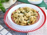 Receta Tortellinis con parmesano, jamón y albahaca