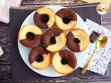Bizcochitos bicolor de vainilla y chocolate (con corazón de chocolate)