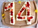 Receta Tarta de números (number cake)