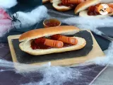 Receta Hot dog sangrantes de halloween