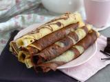 Receta Crepes mármol bicolor (vainilla y chocolate)