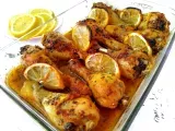 Receta Muslos de pollo asados con limón, orégano y ajo {receta griega}