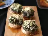 Receta Champiñones rellenos de espinacas y carne