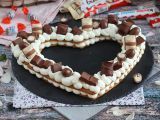 Receta Tarta de corazón con kinder (heart cake)