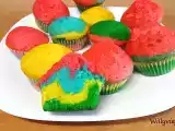 Receta Magdalenas arcoiris