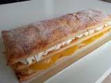 Receta Tarta milhojas de hojaldre con nata y crema pastelera