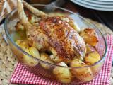 Receta Pollo asado con patatas y romero