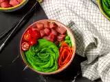 Receta Poke bowl de atún bajo en calorías