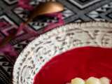 Receta Gazpacho de remolacha y perlas de melón