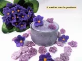 Receta Helado de caramelos de violeta