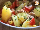 Ensalada de patata, tomate y atún