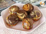Receta Muffins marmolados, chocolate y vainilla