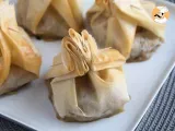 Receta Saquitos crujientes de setas, queso brie y pera