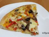 Receta Pizza de atún y anchoas con elaboración de masa