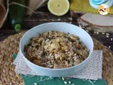 Receta Ensalada de arroz con pollo, calabacín, piñones y vinagre balsámico