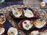 Receta Berenjena asada con tomate, queso de cabra y miel
