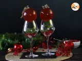 Receta Cóctel festivo, spritz servido en una bola de navidad