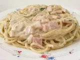 Receta Espaguetis con salsa de roquefort