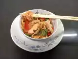 Receta Noodles nian gao con pollo y verduras