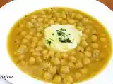 Receta Garbanzos con brandada de bacalao