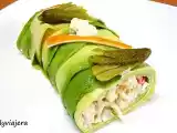 Receta Canelón de aguacate relleno de ensaladilla de arroz