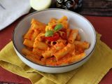 Receta Pasta con salsa de pimientos y queso philadelphia