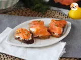 Receta Tostas con queso de cabra fresco y salmón ahumado