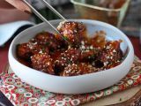 Receta Dakgangjeong - pollo frito coreano con salsa picante gochujang