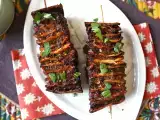 Receta Brochetas lavash kebab con tortillas de trigo ¡muy fáciles con la freidora de aire!