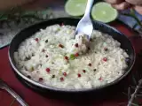 Receta Risotto de lima y pimienta rosa: una receta vegetariana sencilla y muy elegante