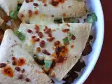 Receta Tortillas de trigo rellenas al horno con carne picada especiada y queso