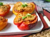Receta Pimientos rellenos vegetarianos al horno: la receta fácil y sabrosa con verduras y queso mozzarella