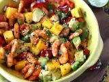 Receta Ensalada de gambas y mango: fresca, colorida y llena de sabor
