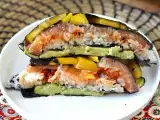 Receta Sándwich de sushi con salmón, aguacate y mango: fresco, original y muy apetecible