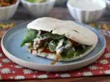 Receta Shawarma de pollo en freidora de aire con pan de pita y salsa de tahini