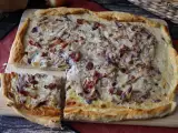 Receta Zwiebelkuchen: tarta alemana de cebolla y beicon ahumado