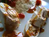 Receta Rollos de pollo con arroz mediterráneo