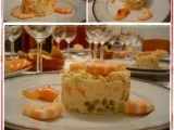 Receta Tarta de langostinos y salmón