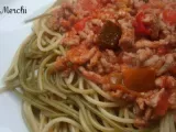 Receta Spaguetti de verdura con pisto y carne de ternera