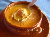 Receta Sopa de calabaza con albóndigas gratinada