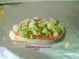 Receta Papillot de salmón con puerro y tomate