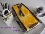 Receta Pastel de cuajada a la naranja y chocolate