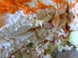 Receta Tarta salada de gambas y palitos