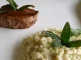 Receta Risotto de gorgonzola con crujientes de salvia